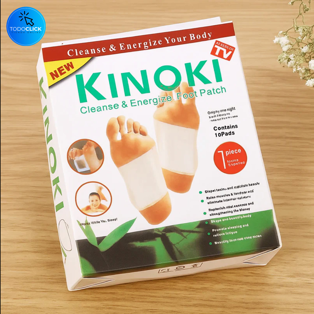 PARCHES KINOKIS PARA PIES PACK 10 UNIDADES KINOSALUD™ ⭐⭐⭐⭐⭐