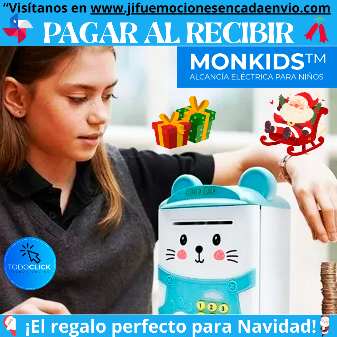 ALCANCÍA PARA NIÑOS MUSICAL CON HUELLA DACTILAR ELECTRÓNICA MONKIDS™ ⭐️⭐️⭐️⭐️⭐️