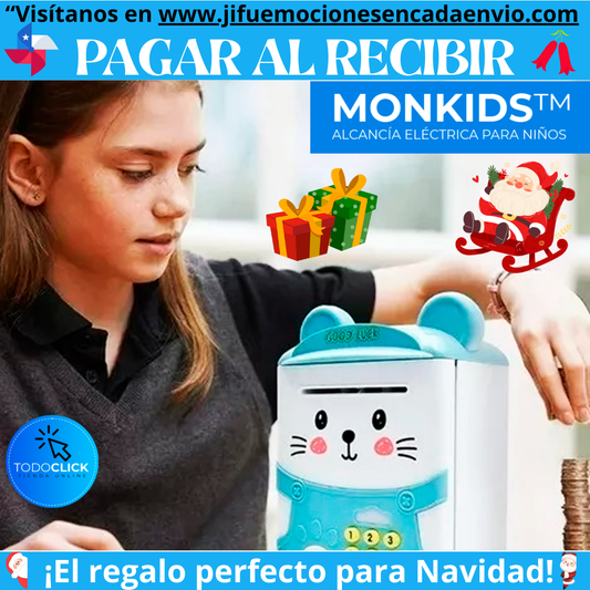 ALCANCÍA PARA NIÑOS MUSICAL CON HUELLA DACTILAR ELECTRÓNICA MONKIDS™ ⭐️⭐️⭐️⭐️⭐️