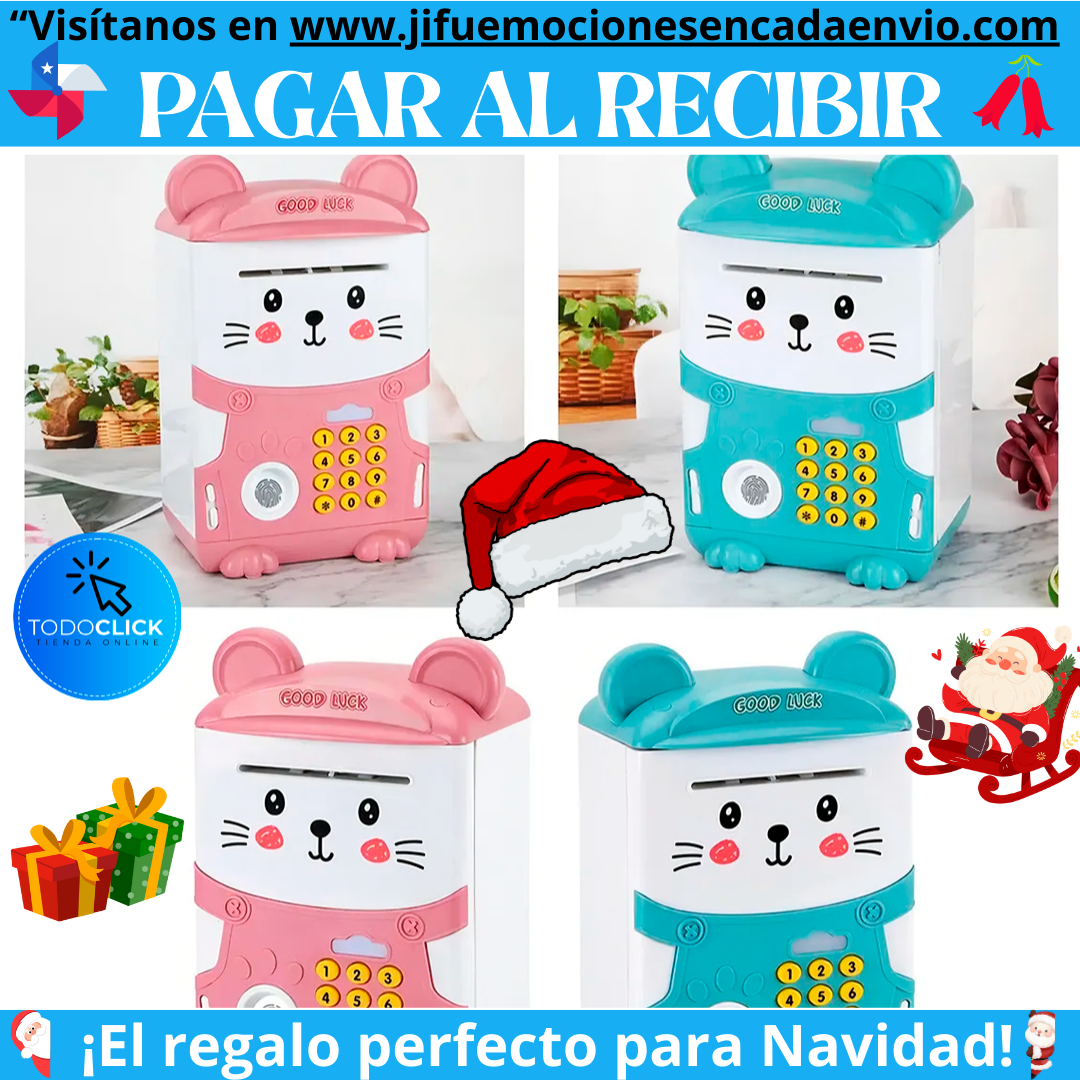 ALCANCÍA PARA NIÑOS MUSICAL CON HUELLA DACTILAR ELECTRÓNICA MONKIDS™ ⭐️⭐️⭐️⭐️⭐️