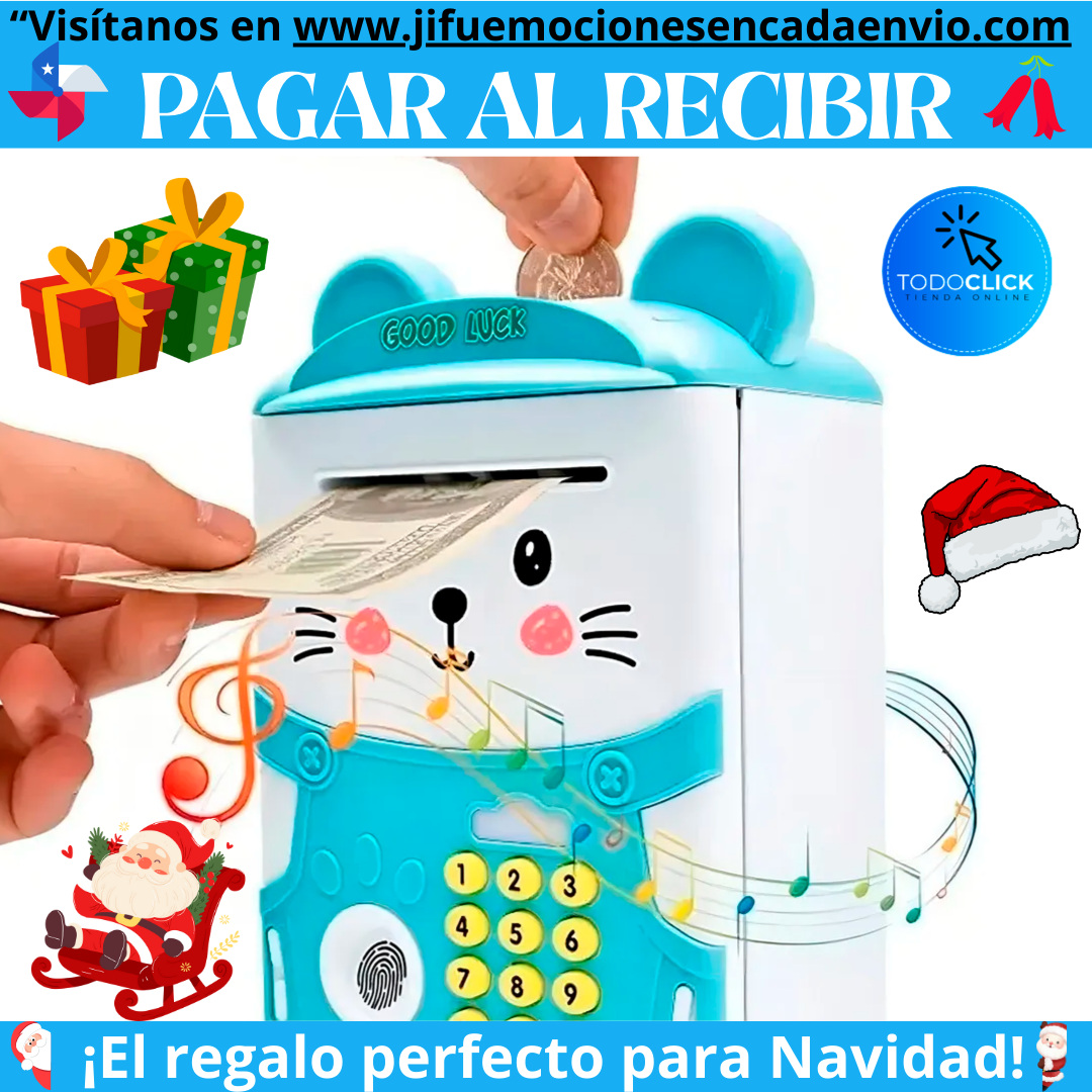 ALCANCÍA PARA NIÑOS MUSICAL CON HUELLA DACTILAR ELECTRÓNICA MONKIDS™ ⭐️⭐️⭐️⭐️⭐️